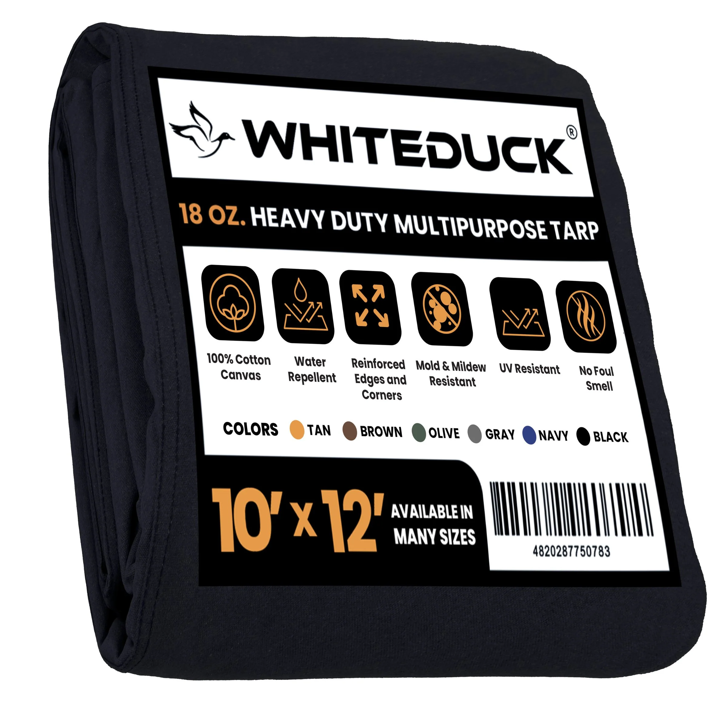 10' x 12' Canvas Tarp – 100% Cotton, 18 oz Heavy-Duty - Image 22
