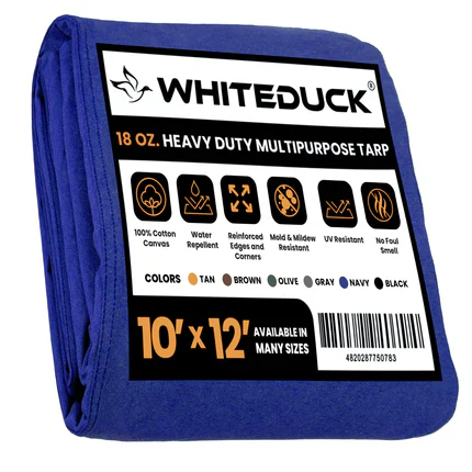 10' x 12' Canvas Tarp – 100% Cotton, 18 oz Heavy-Duty - Image 31