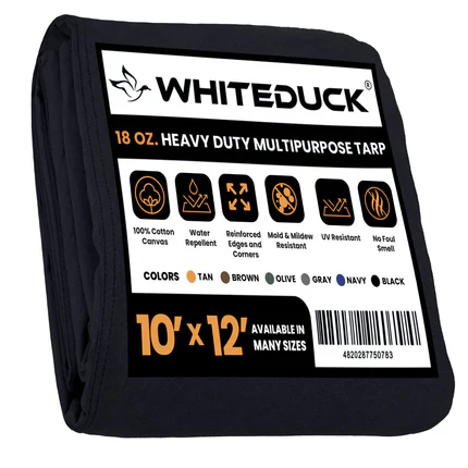10' x 12' Canvas Tarp – 100% Cotton, 18 oz Heavy-Duty - Image 32