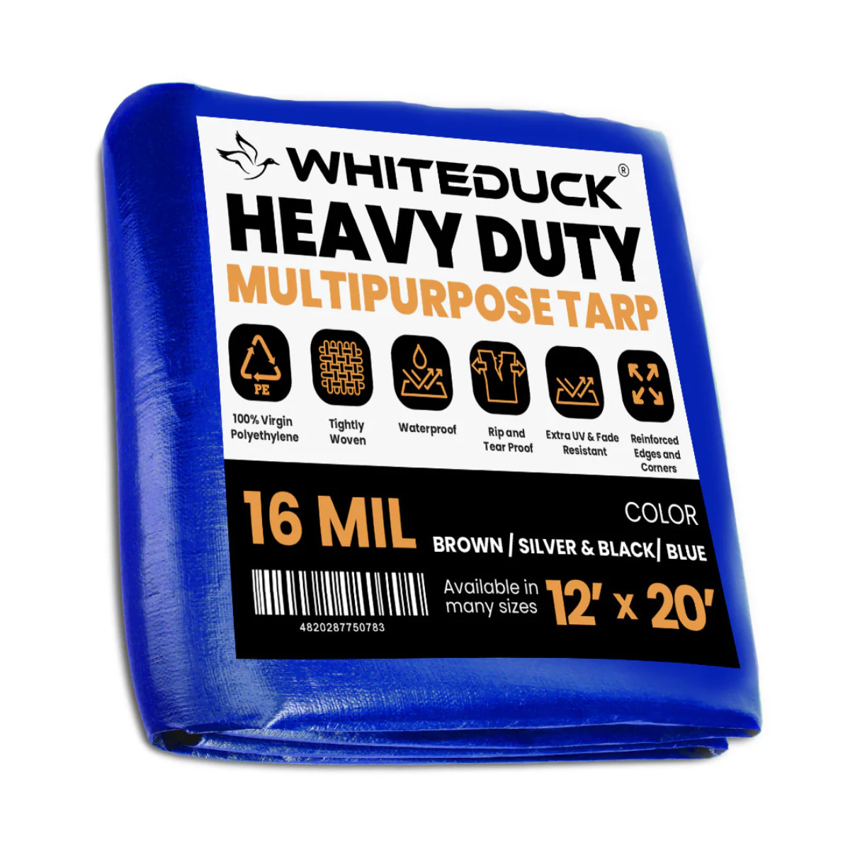12’ x 20’ Super Heavy Duty Poly Tarp - Blue