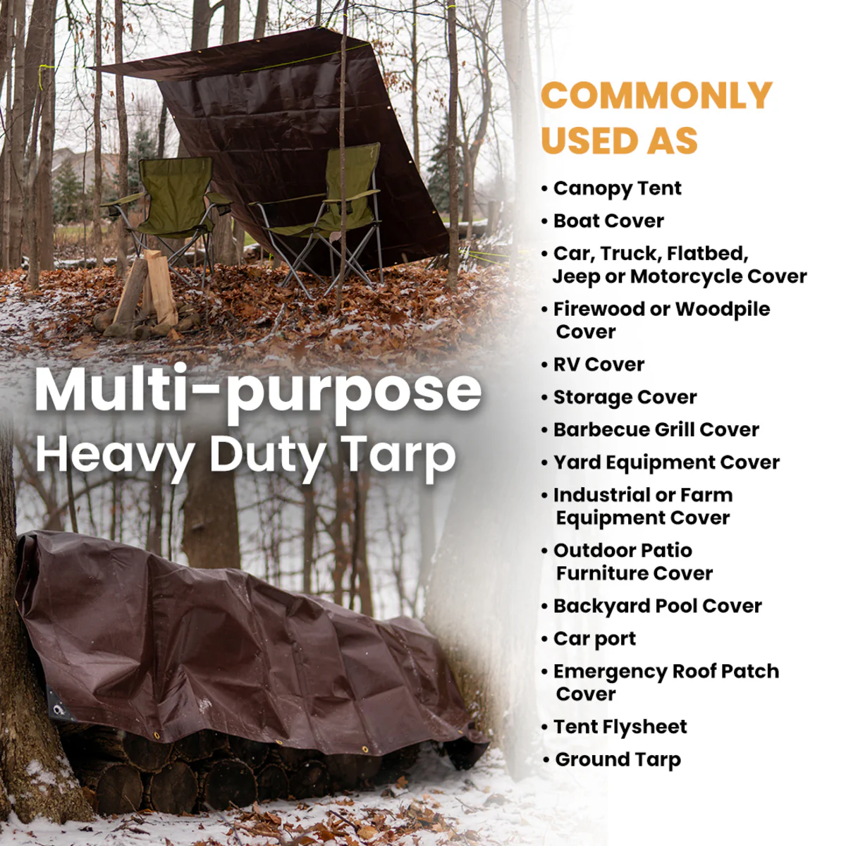 20’ x 20’ Super Heavy Duty Poly Tarp - Image 5
