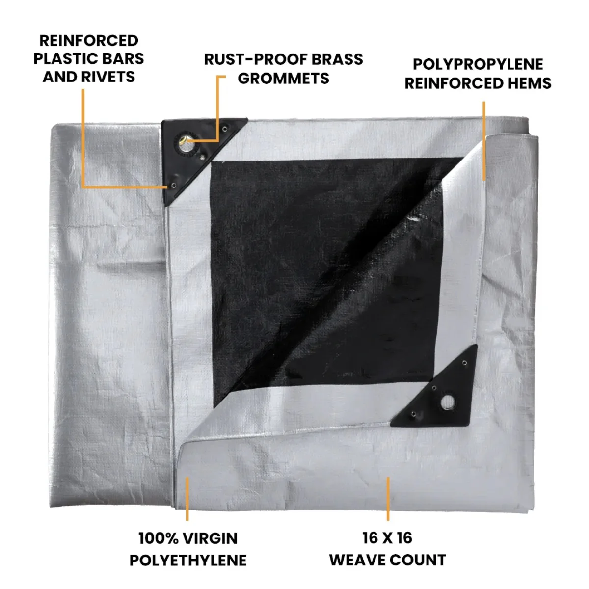 20’ x 20’ Super Heavy Duty Poly Tarp - Image 12
