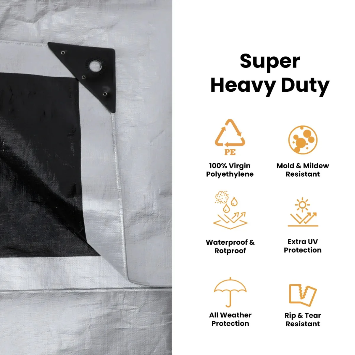 20’ x 20’ Super Heavy Duty Poly Tarp - Image 10