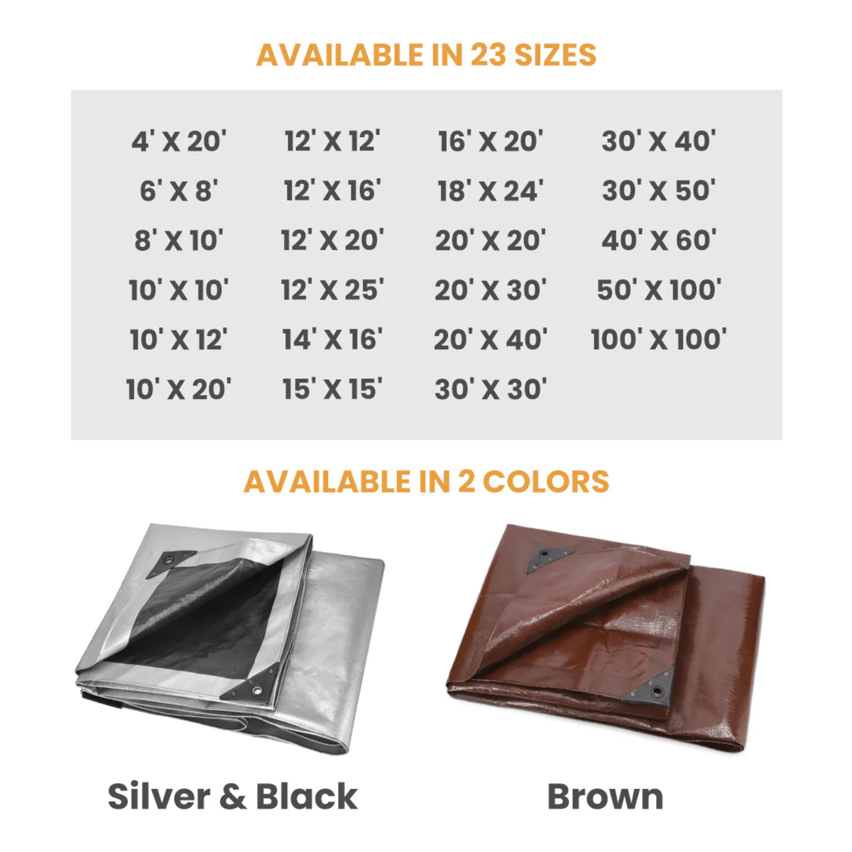 18’ x 24’ Super Heavy Duty Poly Tarp - Image 11