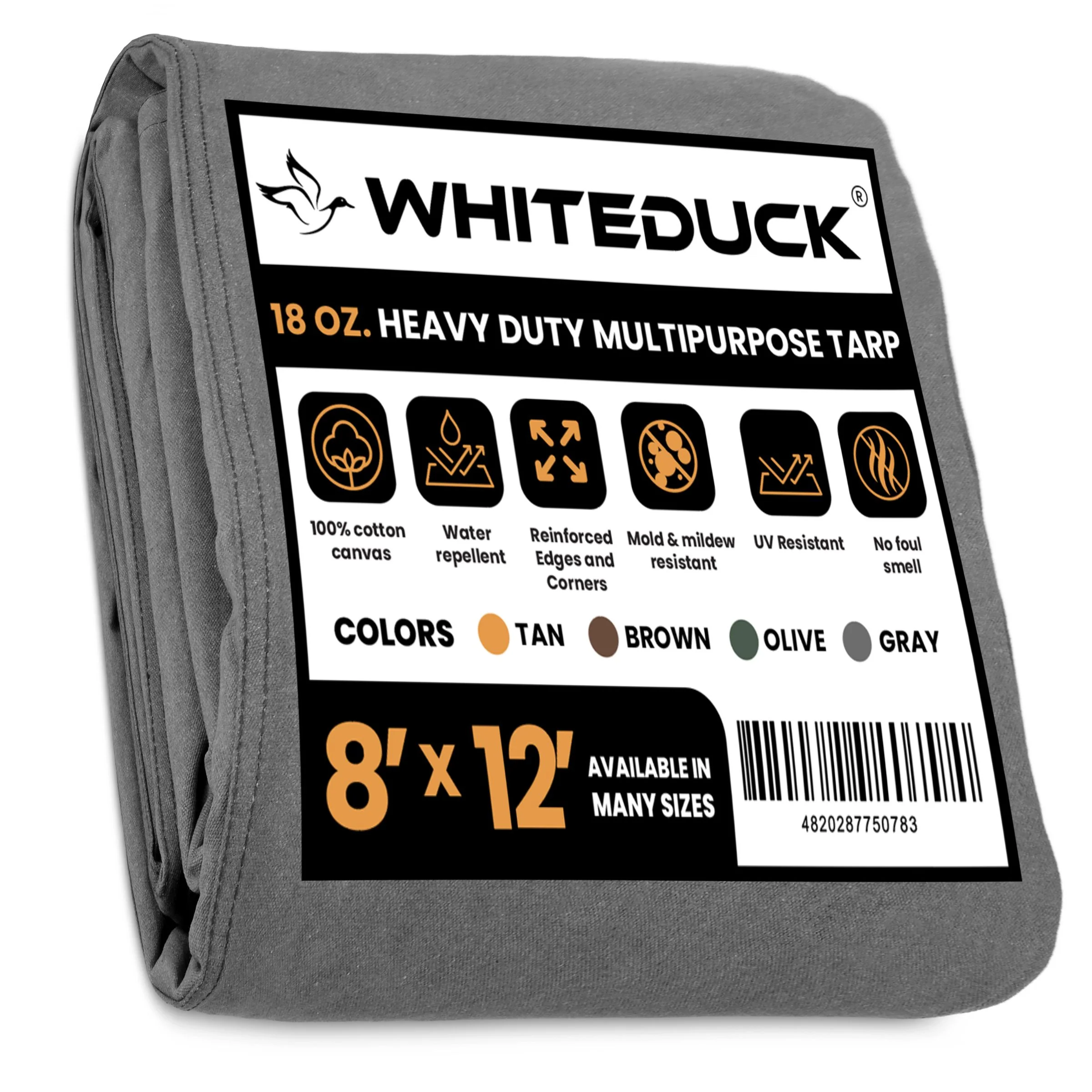 8' x 12' Canvas Tarp – 100% Cotton, 18 oz Heavy-Duty - Image 15