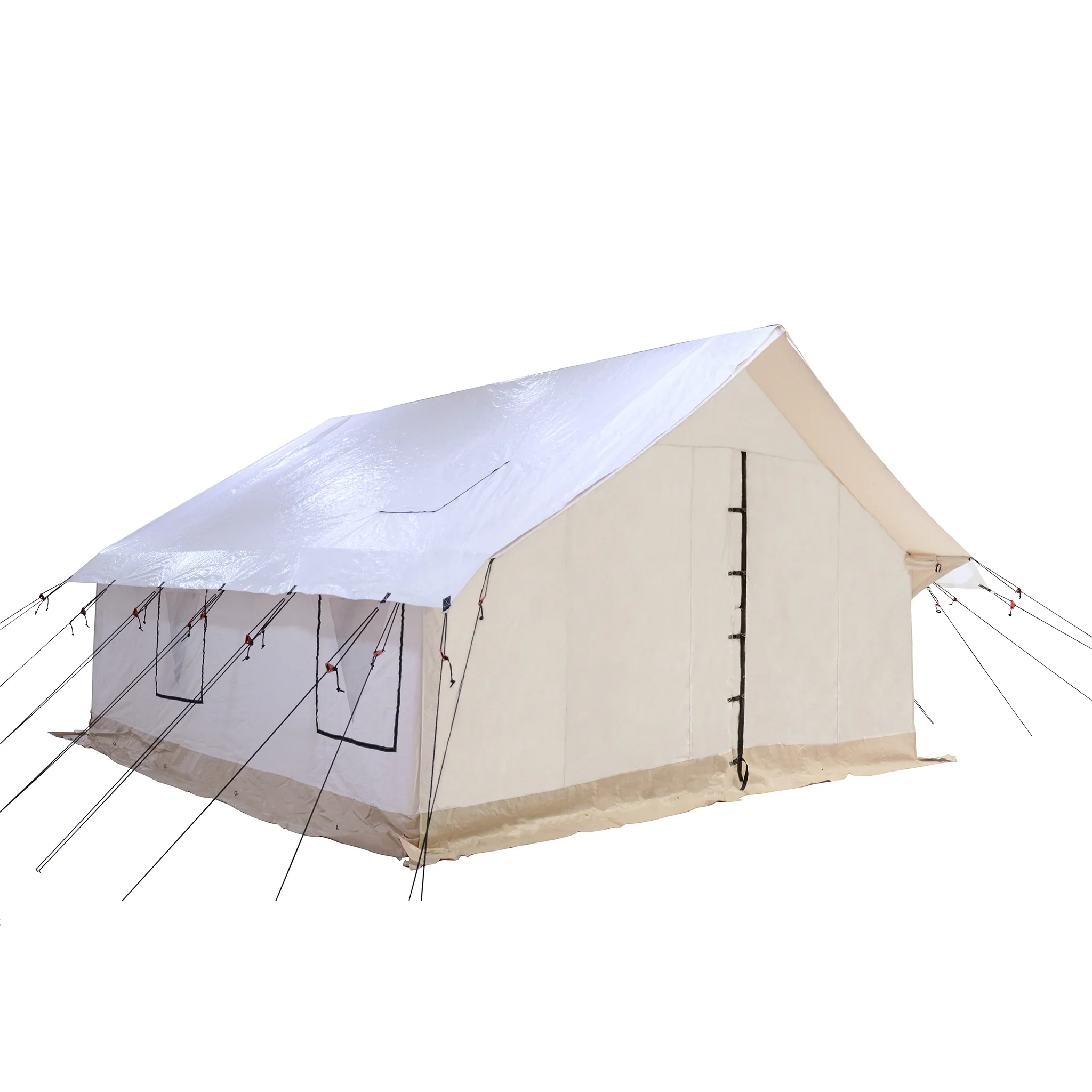 Alpha Wall Tent - 10' x 12' , Flysheet & Porch (Fire Water repellent) - Image 4