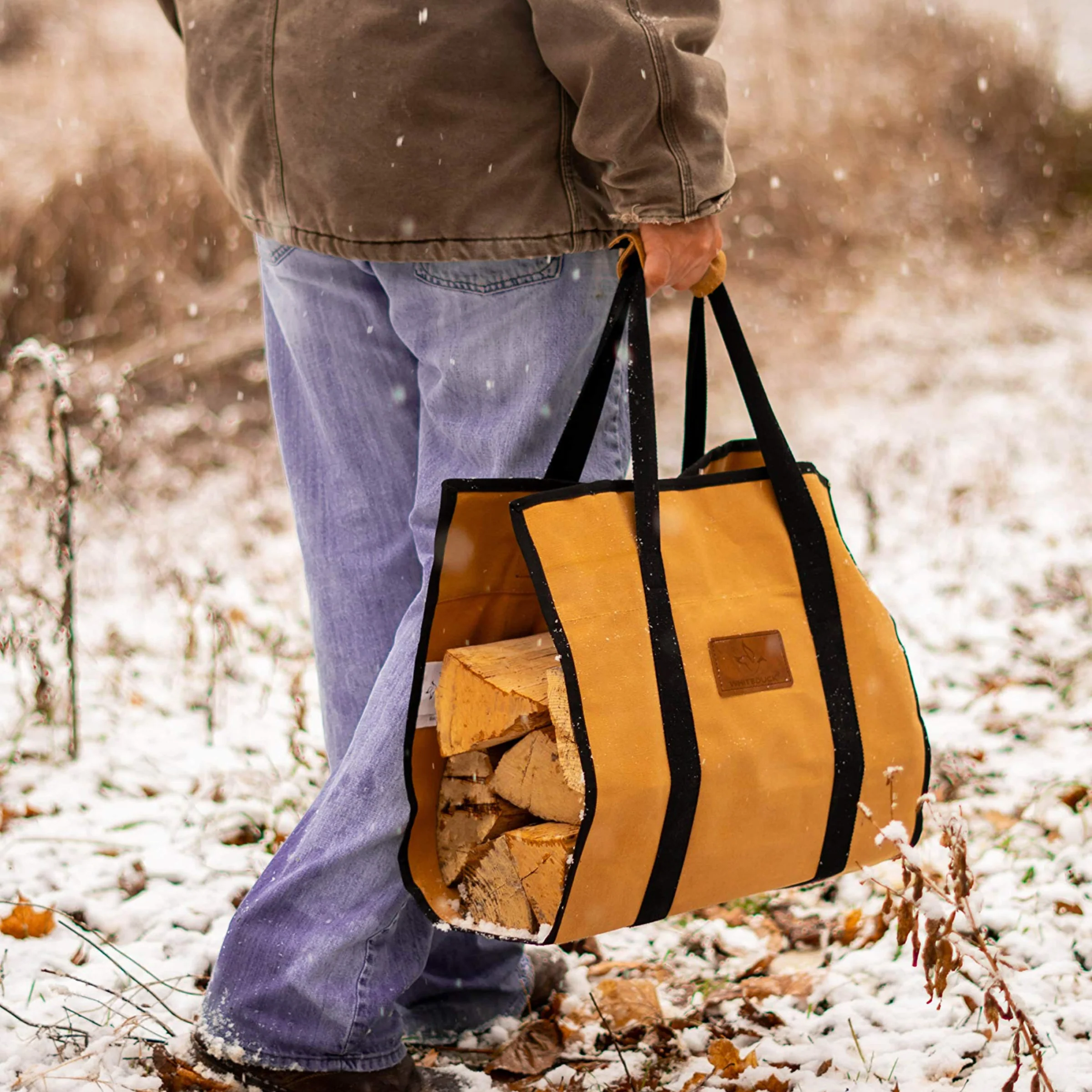 Diamond Shape Canvas Firewood Log Carriers - Image 25