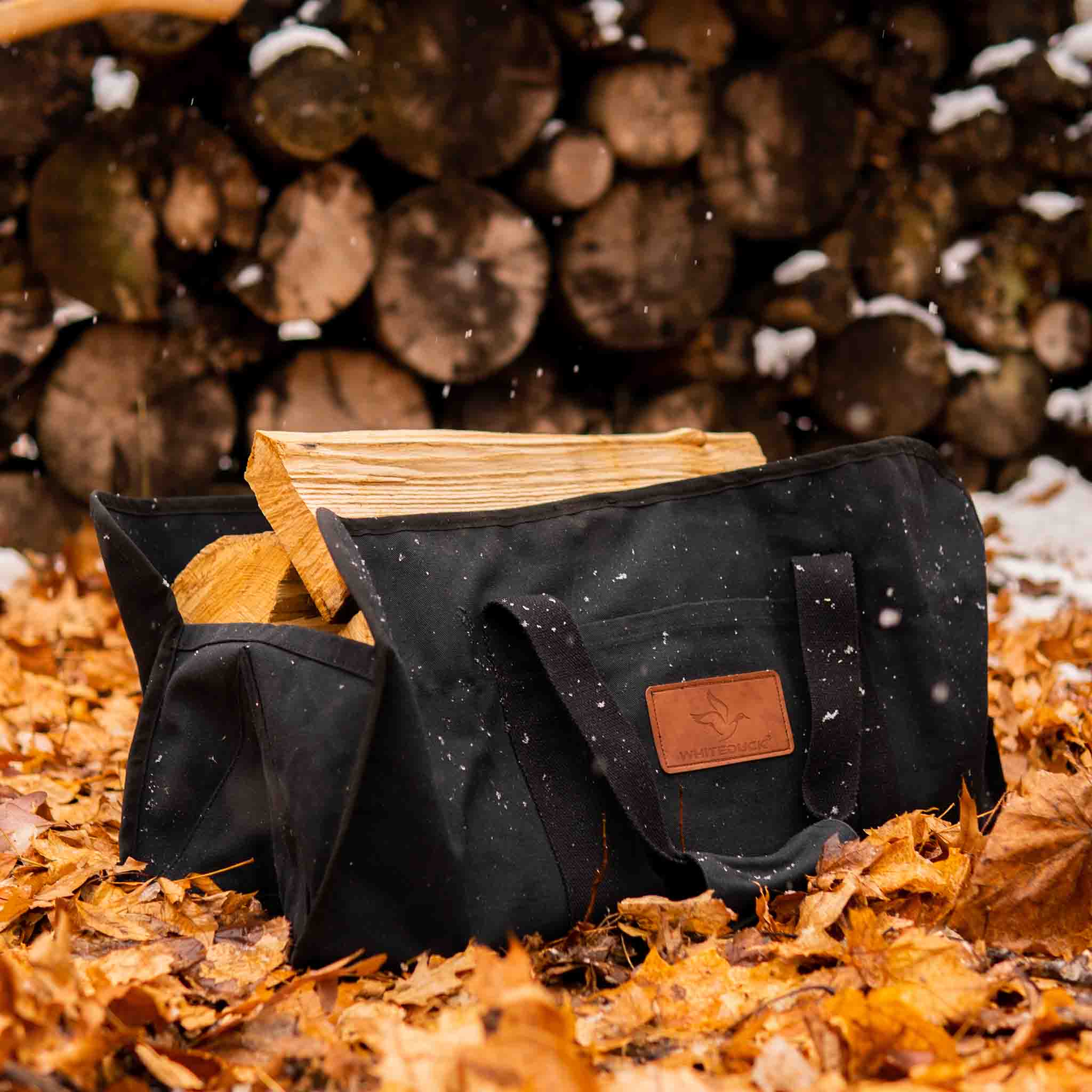 Tote Shape Canvas Firewood Log Carriers - Image 6