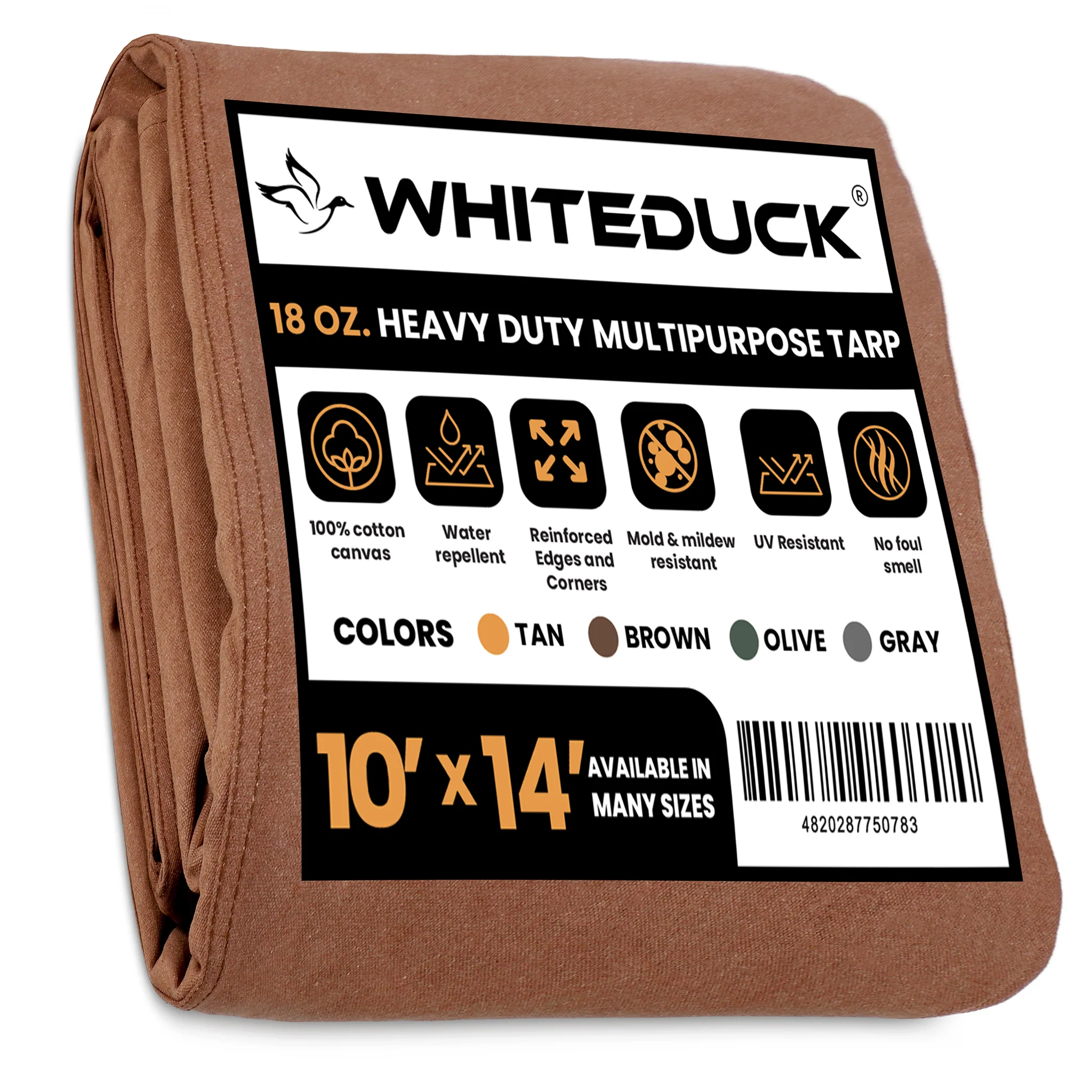 10' x 14' Canvas Tarp – 100% Cotton, 18 oz Heavy-Duty - Image 6