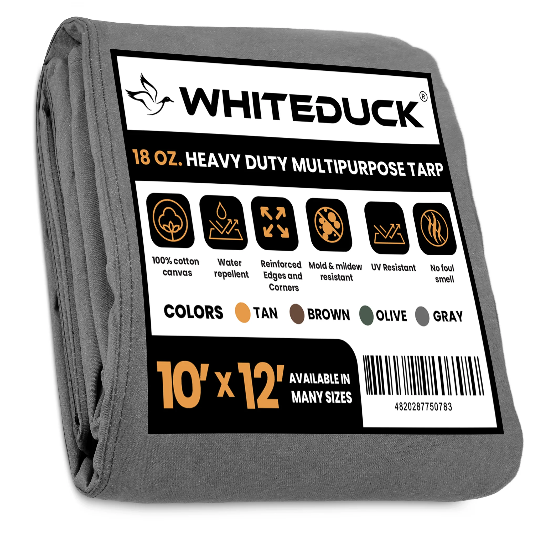 10' x 12' Canvas Tarp – 100% Cotton, 18 oz Heavy-Duty - Image 15